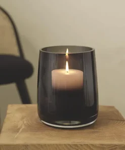 Windlicht Glas AJANA ASA grau | amber D 14,5 cm