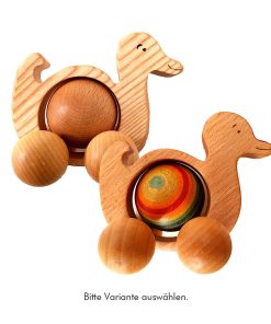 Babyspielzeug Schiebe-Ente mit beweglicher Kugel