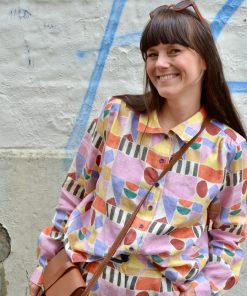Leichte Baumwollbluse “shape game”, Größe S