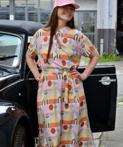 Langes Oversizekleid aus Viskose “Shape Game”