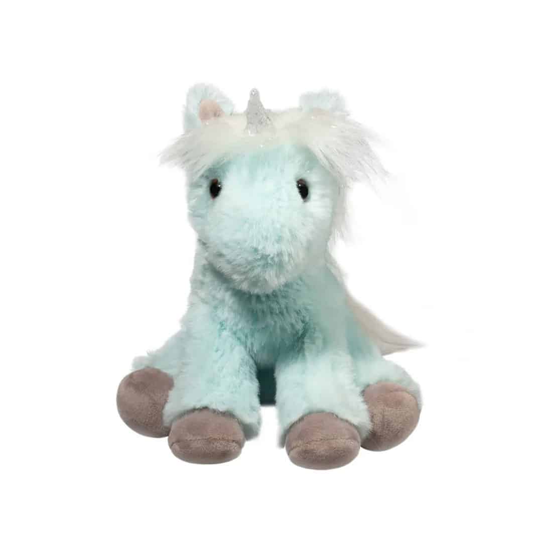 Kuscheltier kleines Einhorn hellblau superweich – Bild 5