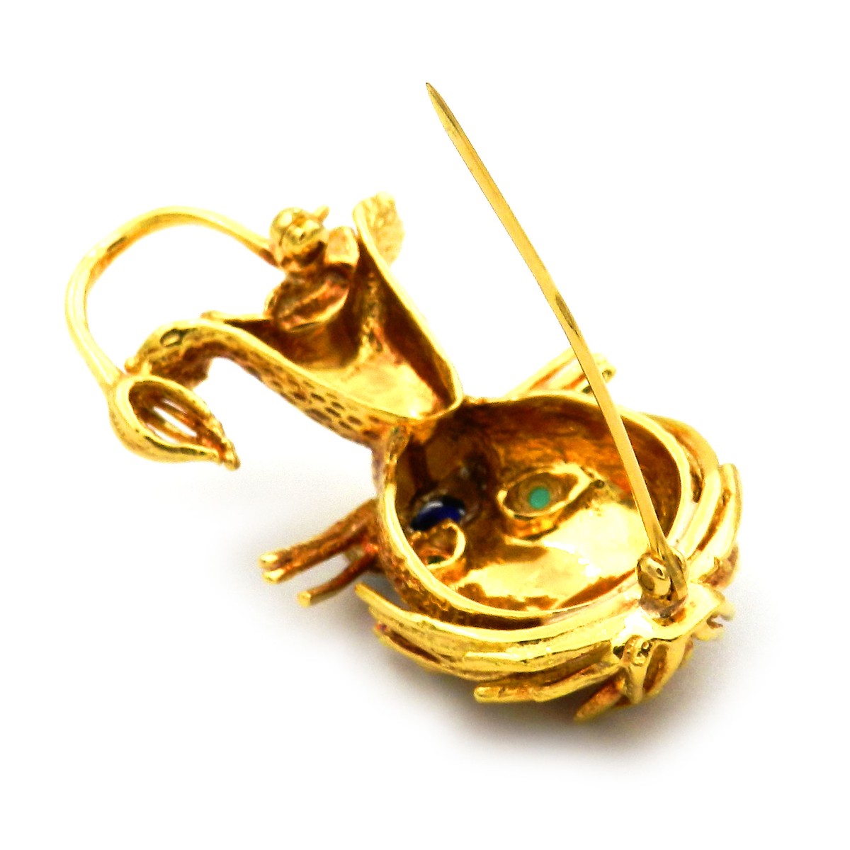 Mid Century Diamant Brosche als Löwe in 18K Gold um 1960 – Bild 5