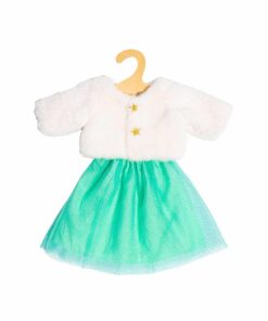 Heless Puppenkleidung „Yuki“ mit Plüsch-Jacke und Tüllrock