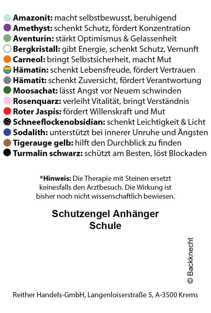 Amethyst Schutzengel Anhänger – für die erste Schulstufe – Bild 2