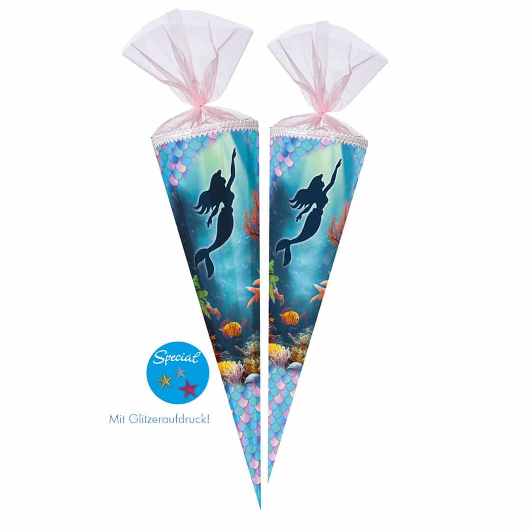 Schultüte Meerjungfrau Special mit Glitzerdruck