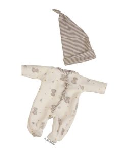 Schildkröt Puppenkleidung Nickioverall mit Zipfelmütze 32cm