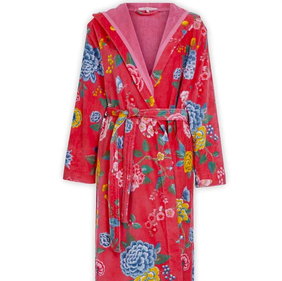 Pip Studio Bademantel Damen GOOD EVENING koralle S | M | L – Bild 2
