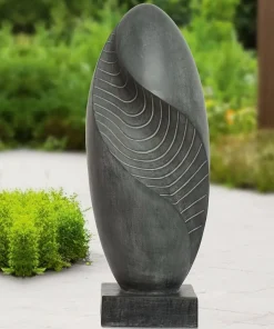 Gartenskulptur SANTORINI anthrazit H 79 cm