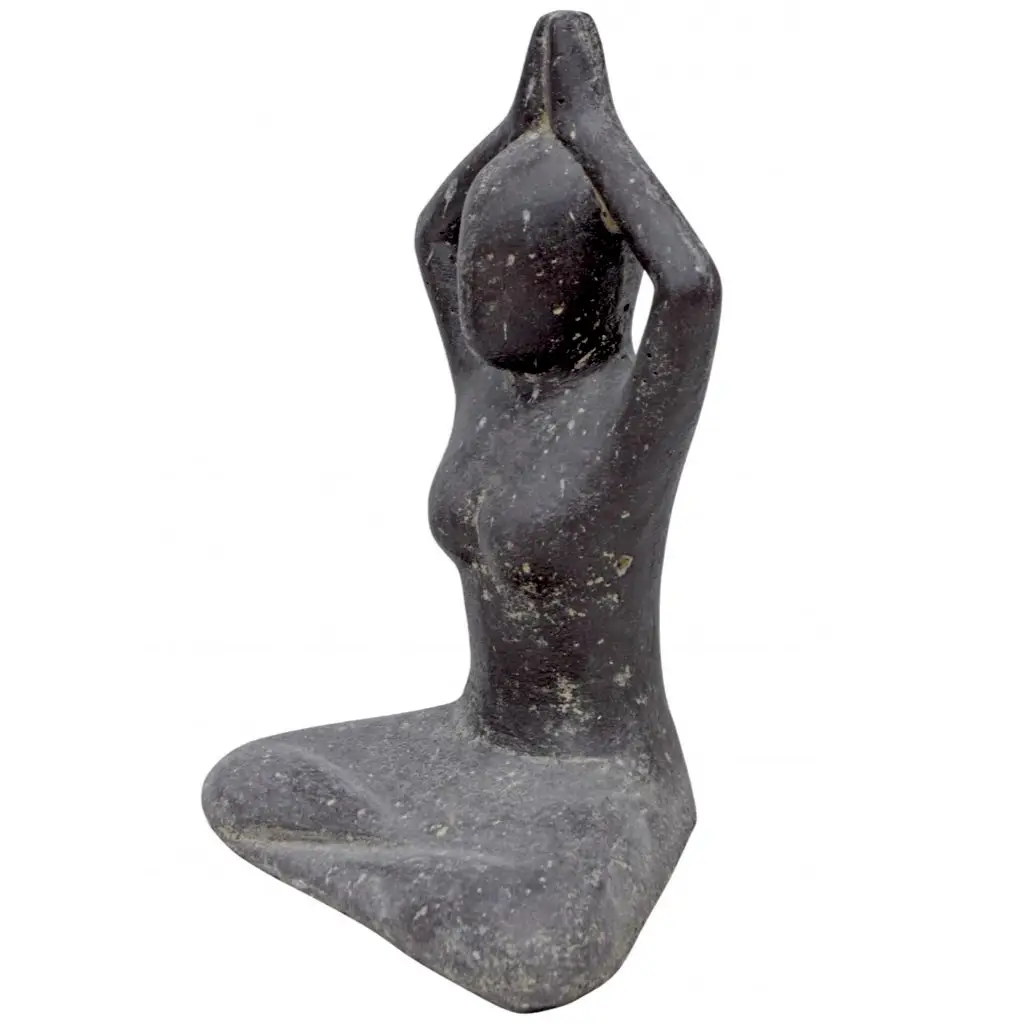 Yoga Garten Statue YUVA anthrazit Höhe 80 cm – Bild 3